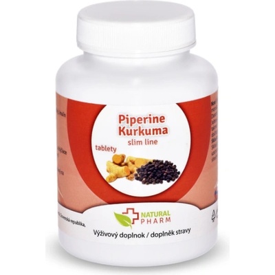 Natural Pharm Piperine + Kurkumin + L karnitin přípravek na hubnutí 200 tablet