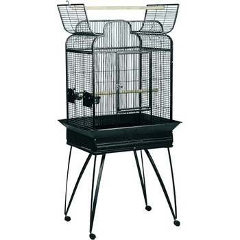 FLAMINGO Parrot cage Lorre Anthracite - Масивен Кафез за птици на колела, размер 66 х 51 х 164 см, Белгия - 103616