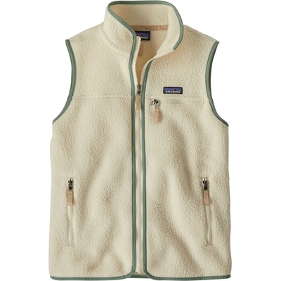 Patagonia Дамски поларен елек Patagonia Women's Retro Pile Vest Fleece vest - Natural / Ellwood Green (132-0544-1714)