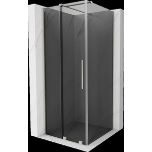 Mexen Velar плъзгаща се душ кабина 120 x 120 см, графит, матиран никел - 871-120-120-41-97 (871-120-120-41-97)