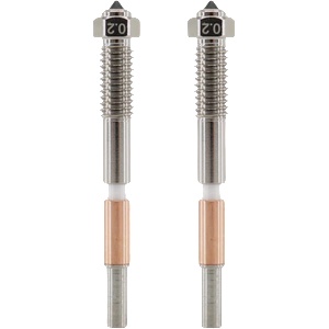 QIDI Tech Биметална дюза за Q2, комплект от 2 броя - 0, 2 mm (674519683094)