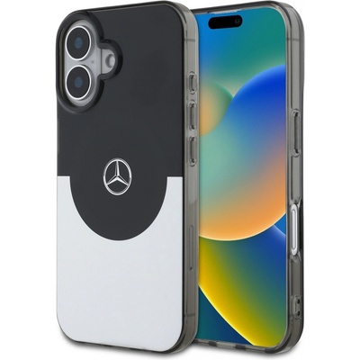 Mercedes PC/TPU Double Layer MagSafe Zadní Kryt pro iPhone 16 Black/Silver MEHMP16S23HBIGK