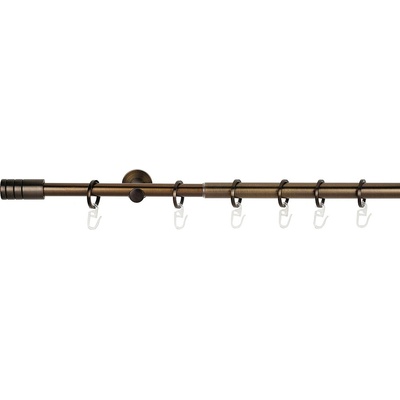 Expo Ambiente Teleskopický garnýžový set Rillcube, 1,2–2,1 m, 16 a 19 mm, bronz 66108