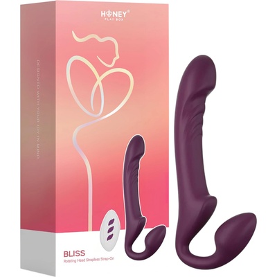 Honey Play Box Bliss - въртящо се перлено вибрационно коланче (лилаво)