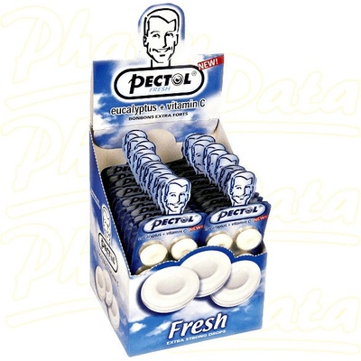 Pectol eukalyptový drops s vit.C box 24 blistrů