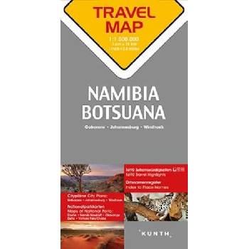 Namibie / Botswana 1:1,5M TravelMap