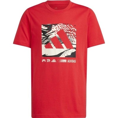 adidas CAMO GRAPHIC Dětské triko, červená