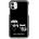 KARL LAGERFELD Гръб Karl Lagerfeld TPE Karl and Choupette Case за iPhone 11 - Черен
