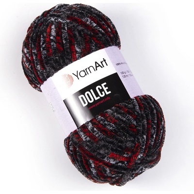 Yarn Art příze Dolce 806 červenočerná