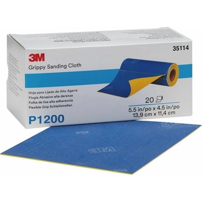 Brúsny hárok 3M Grippy 139 x 114 mm P1200, 20 ks, 35114