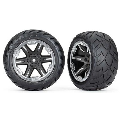 Traxxas колело 2.8", джанта RXT черен-хром, гума Anaconda (2WD задни) (2)