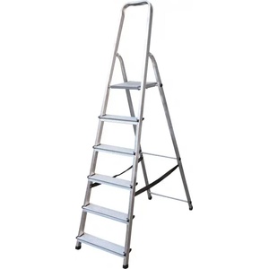 DRABEST Стълба алуминиева сертифицирана 6+1 стъпала drabest 125 кг (03090061)