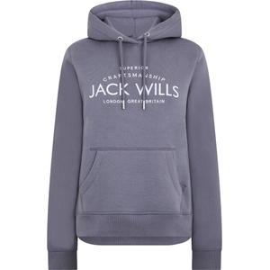Jack Wills Суичър Jack Wills Hunston Graphic Logo Hoodie - Dusky Blue2