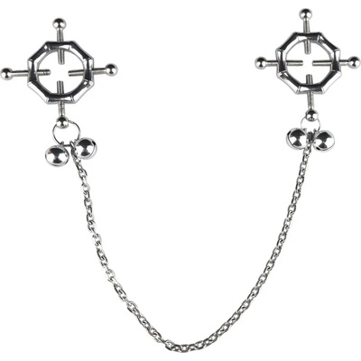 Скоби за зърна, регулируем натиск и звънчета - Hexagon Nipple Clamps (OPR-278028)