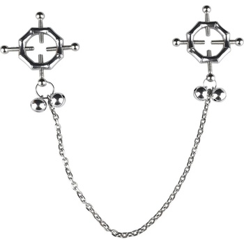 Скоби за зърна, регулируем натиск и звънчета - Hexagon Nipple Clamps (OPR-278028)