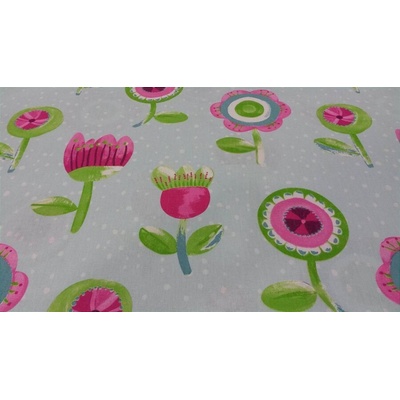 Detská bavlnená látka Tulipány šírka 160 cm