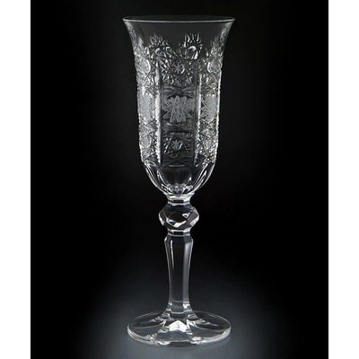 Bohemia Crystal broušené skleničky na sekt Laura 500PK 6 x 150 ml