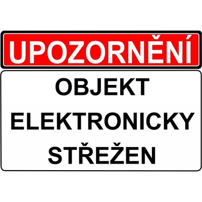 Walteco Objekt elektronicky střežen, 210x148mm, formát A5, samolepka , 20303 – Zboží Dáma