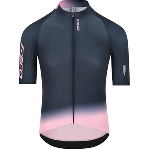 Q36.5 Мъжка фланелка с къс ръкав за колоездене Q36.5 Gregarius Pro Collar Fade Signature Jersey Cycling jersey - Nautica Blue - размер XXL (056-3878-0216)