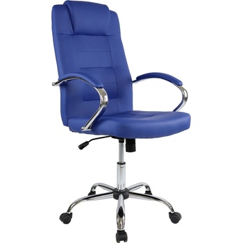 Син екокожа директорски стол Slash