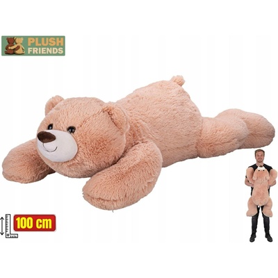 Béžový Obří Medvěd Ležící XL 100 cm