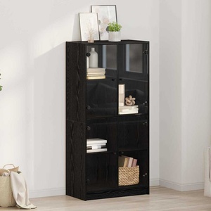 vidaXL Висок шкаф Черния дъб 68 x 37 x 142 см Инженерна дървесина (3402631)