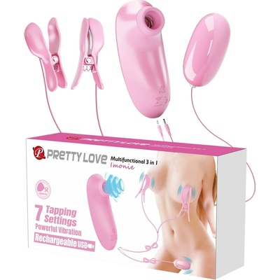 Pretty Love Imonie 3 in 1 Nipple Clamp & Bullet Vibrator Set