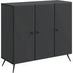 vidaXL Служебен шкаф Черно 89 x 34, 5 x 80 см Инженерна дървесина (895566)