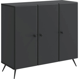 vidaXL Служебен шкаф Черно 89 x 34, 5 x 80 см Инженерна дървесина (895566)