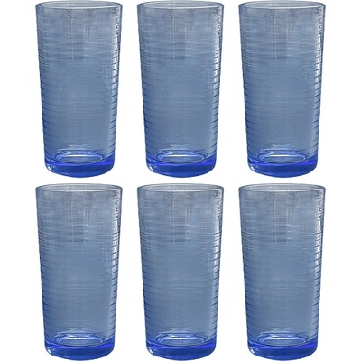 Стъклени чаши Доро 265мл. , сини 6 бр. в компект В109А