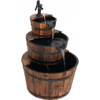 Zahradní fontána s čerpadlem 60 x 60 x 94 cm masivní jedle - Default Title – Zboží Mobilmania