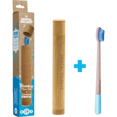 Dental Delight Zubní kartáček s bambusovýmm pouzdrem Střední