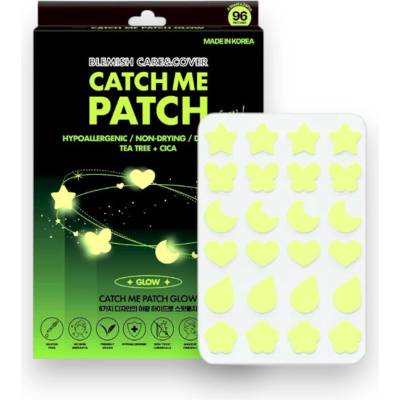 Catch Me Patch Mix svietiacich a klasických náplastí na akné GLOW 124 ks