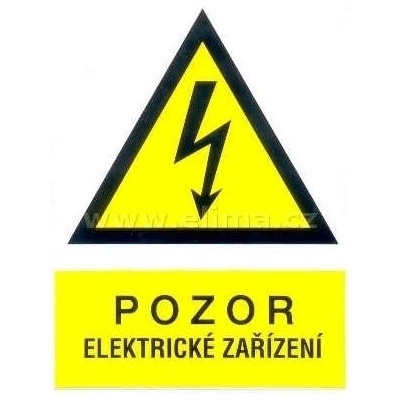 Tabulka č.1 Samolepící tabulka - nápis POZOR ELEKTRICKÉ ZAŘÍZENÍ