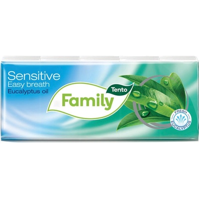 Tento hygienické vreckovky Family Eucalyptus 3-vrstvové 10 x 10 ks