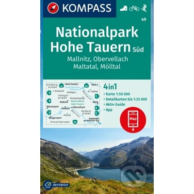 KOMPASS Wanderkarte 49 Nationalpark Hohe Tauern Süd, Mallnitz, Obervellach, Maltatal, Mölltal 1:50.000