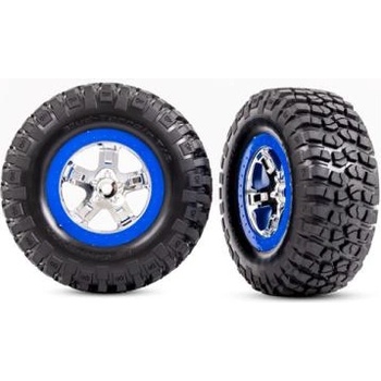 Traxxas колело 2.2/3.0", джанта SCT хромиран/син, гума KM2 (2)