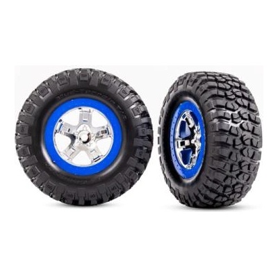 Traxxas колело 2.2/3.0", джанта SCT хромиран/син, гума KM2 (2)