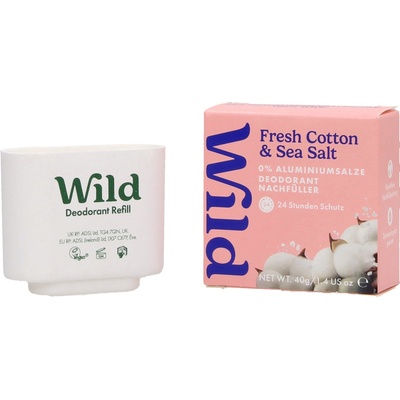 WILD Deodorant Refill Fresh Cotton & Sea Salt - 40 г