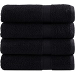 vidaXL Премиум кърпи за баня SOLUND 4 бр черни 70x140 см 600 gsm (137429)