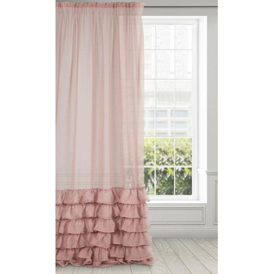 ZÁCLONA DOLLY NA PÁSCE 140X250 CM RŮŽOVÁ