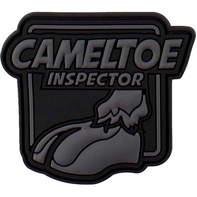 Gumová nášivka 101 Inc Cameltoe inspector - čierna-sivá