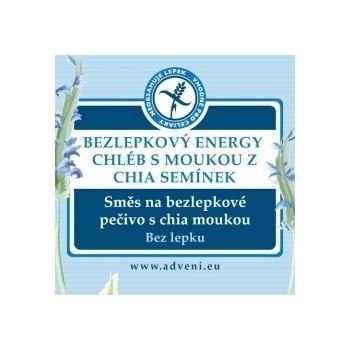 Adveni BEZLEPKOVÝ ENERGY CHLÉB S MOUKOU Z CHIA SEMÍNEK 0,5 kg