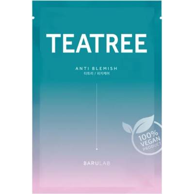 Barulab The Clean Vegan Teatree Mask - Себорегулираща маска с масло от чаено дърво 1бр/23г