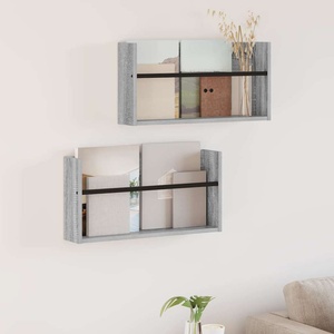 vidaXL Етажерка за списания с рафт 2 бр. Сив Сонома 60 x 12 x 30 см (890799)