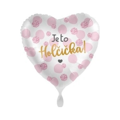 Balón foliový Je to holčička srdce 43 cm