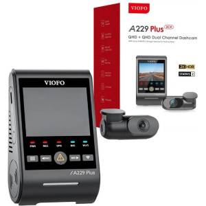  VIOFO VIOFO A229 PLUS видеорегистратор, 2CH, 2K + 2K, WiFi, GPS, черен (A229 Plus 2CH)