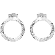 JSB Bijoux strieborné náušnice kruhy zdobené kryštáliky značky Swarovski 92400416cr