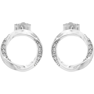 JSB Bijoux strieborné náušnice kruhy zdobené kryštáliky značky Swarovski 92400416cr