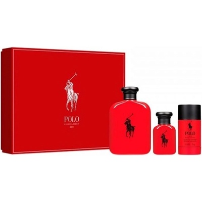 Ralph Lauren Polo Red Комплект (EDT 125ml + EDT 40ml + Deo Stick 75ml) за Мъже